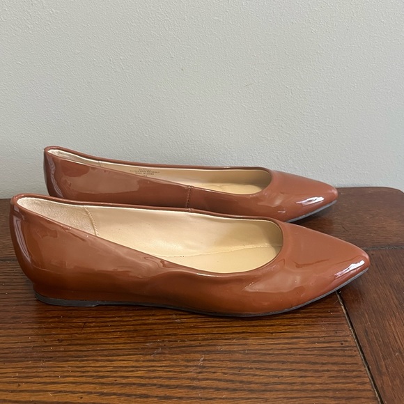 Nine West Shoes - Nine West brown patent flats pointed toe NEW‎